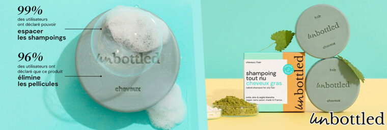 Shampoing solide « Tout nu » – Cheveux gras & pellicules